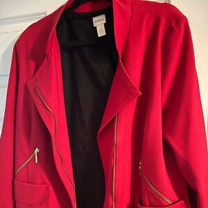Chicos gorgeous red jacket coat! Perfect. Size 3 - XL or 16